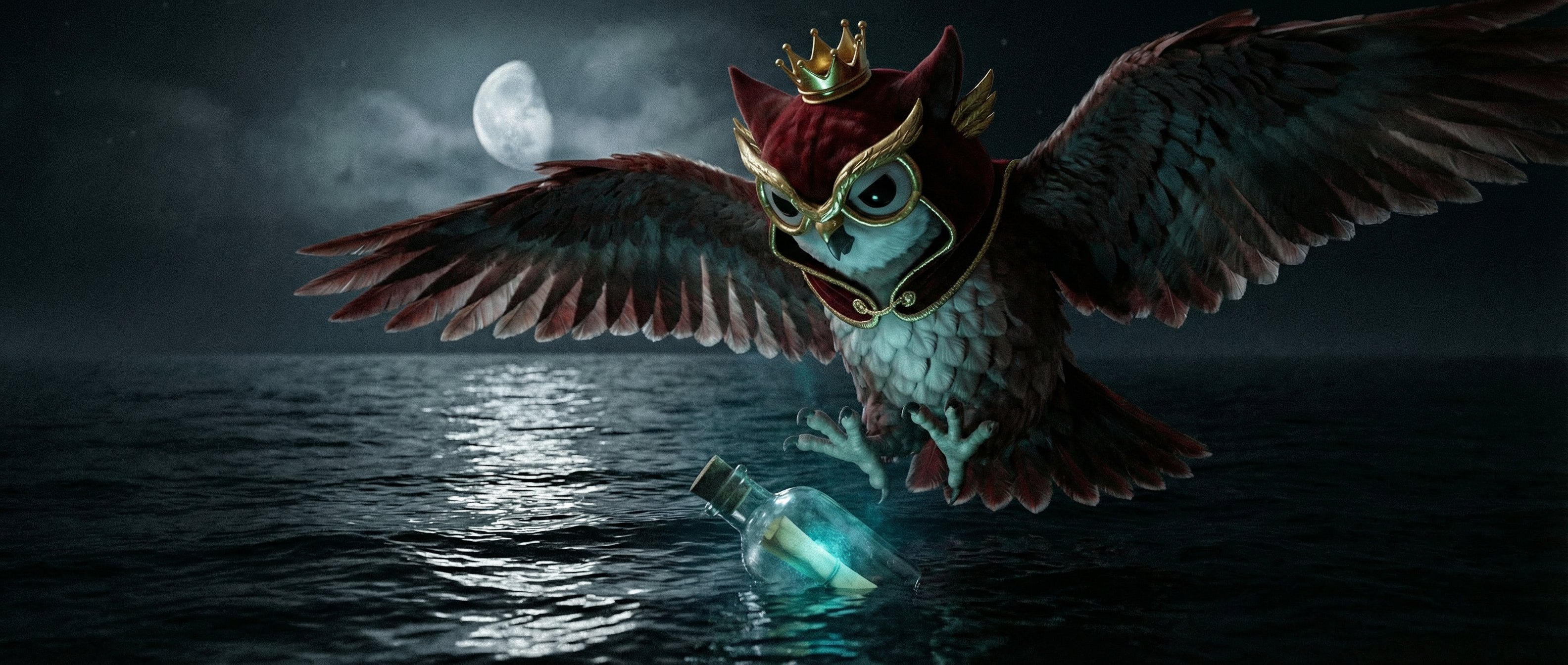 The owl retrieving the map